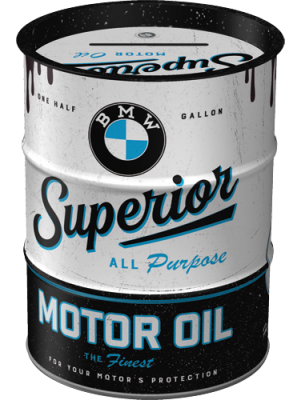 BMW  Superior Motor Oil  Spardose im Ölfass Design