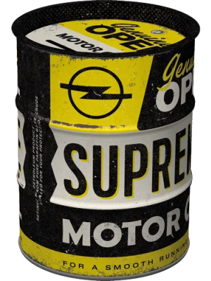 Opel - Supreme Motor Oil - Spardose im Ölfass Design
