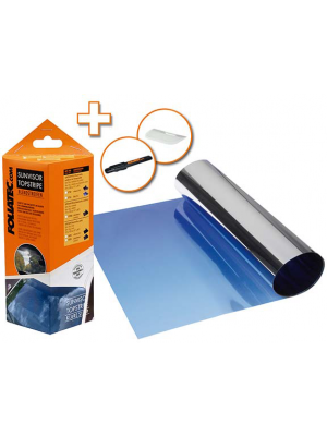 Foliatec Sunvisor Reflex Blendstreifen, blau, 20 x 150 cm