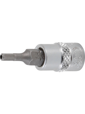BGS 5156-3 Bit-Einsatz | Antrieb Innenvierkant 6,3 mm (1/4"") | Innensechskant mit Bohrung 3 mm