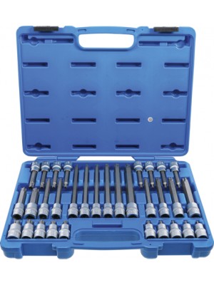 BGS 5191 Bit-Einsatz-Satz | Antrieb Innenvierkant 12,5 mm (1/2"") | TPS-Profil (für Torx Plus) mit Bohrung TPS20 - TPS70 | 32-tlg.