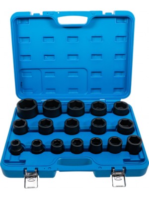 BGS 5242 Kraft-Steckschlüssel-Einsatz-Satz | Antrieb Innenvierkant 20 mm (3/4"") | SW 19 - 55 mm | 17-tlg.