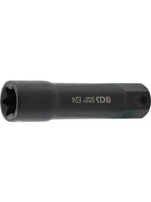 BGS 5246-E24 Steckschlüssel-Einsatz E-Profil, extra lang | Antrieb Außensechskant 22 mm | SW E24