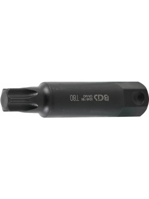 BGS 5246-T80 Bit | Länge 100 mm | Antrieb Außensechskant 22 mm | T-Profil (für Torx) T80