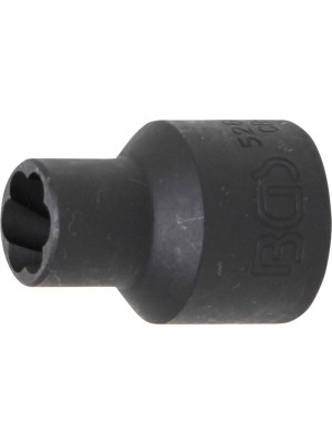 BGS Spiral-Profil-Steckschlüssel-Einsatz / Schraubenausdreher | Antrieb Innenvierkant 12,5 mm (1/2"") | SW 10 mm
