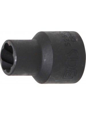 BGS 5266-11 Spiral-Profil-Steckschlüssel-Einsatz / Schraubenausdreher | Antrieb Innenvierkant 12,5 mm (1/2"") | SW 11 mm