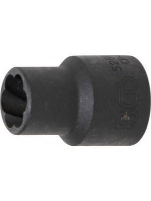 BGS 5266-12 Spiral-Profil-Steckschlüssel-Einsatz / Schraubenausdreher | Antrieb Innenvierkant 12,5 mm (1/2"") | SW 12 mm