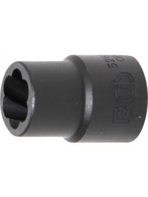 BGS 5266-13 Spiral-Profil-Steckschlüssel-Einsatz / Schraubenausdreher | Antrieb Innenvierkant 12,5 mm (1/2"") | SW 13 mm