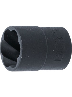 BGS 5266-19 Spiral-Profil-Steckschlüssel-Einsatz / Schraubenausdreher | Antrieb Innenvierkant 12,5 mm (1/2"") | SW 19 mm