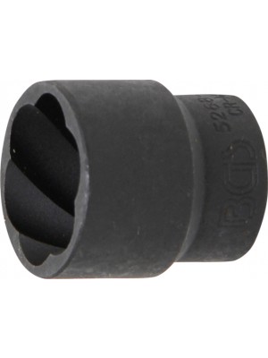BGS 5268-24 Spiral-Profil-Steckschlüssel-Einsatz / Schraubenausdreher | Antrieb Innenvierkant 12,5 mm (1/2"") | SW 24 mm