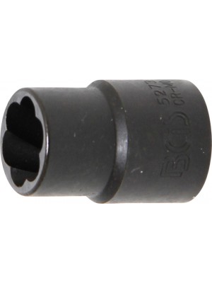 BGS 5273 Spiral-Profil-Steckschlüssel-Einsatz / Schraubenausdreher | Antrieb Innenvierkant 10 mm (3/8"") | SW 13 mm
