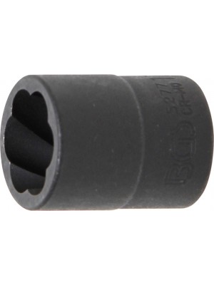 BGS 5277 Spiral-Profil-Steckschlüssel-Einsatz / Schraubenausdreher | Antrieb Innenvierkant 10 mm (3/8"") | SW 17 mm
