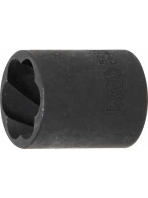 BGS 5279 Spiral-Profil-Steckschlüssel-Einsatz / Schraubenausdreher | Antrieb Innenvierkant 10 mm (3/8"") | SW 19 mm