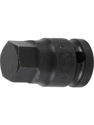 BGS 5334-H19 Kraft-Bit-Einsatz | Länge 42 mm | Antrieb Innenvierkant 12,5 mm (1/2"") | Innensechskant 19 mm