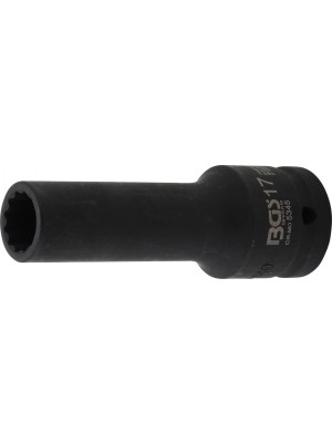 BGS 5345 Kraft-Steckschlüssel-Einsatz Zwölfkant, tief | Antrieb Innenvierkant 20 mm (3/4"") | SW 17 mm