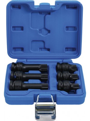 BGS 5380 Kraft-Bit-Einsatz-Satz | Antrieb Innenvierkant 12,5 mm (1/2"") | Innenvielzahn (für XZN) M14 - M18 | 6-tlg.