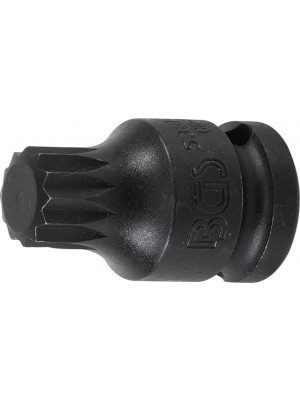 BGS 5381-M16 Kraft-Bit-Einsatz | Länge 43 mm | Antrieb Innenvierkant 12,5 mm (1/2"") | Innenvielzahn (für XZN) M16