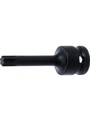 BGS 5483-M9 Kraft-Bit-Einsatz | Länge 75 mm | Antrieb Innenvierkant 12,5 mm (1/2"") | Keil-Profil (für RIBE) M9
