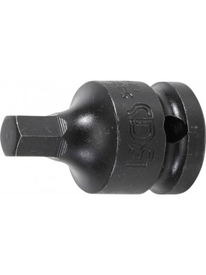 BGS 5485-9 Kraft-Bit-Einsatz | Länge 42 mm | Antrieb Innenvierkant 12,5 mm (1/2"") | Innensechskant 9 mm