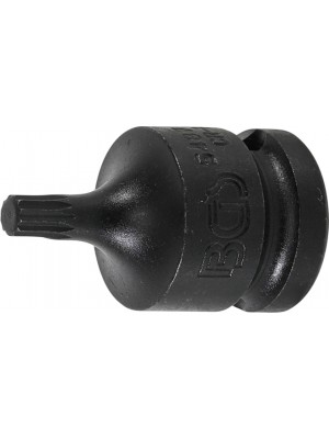 BGS 5487-M6 Kraft-Bit-Einsatz | Länge 43 mm | Antrieb Innenvierkant 12,5 mm (1/2"") | Innenvielzahn (für XZN) M6