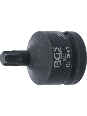 BGS 5555 Kraft-Bit-Einsatz | Länge 60 mm | Antrieb Innenvierkant 20 mm (3/4"") | T-Profil (für Torx) T55