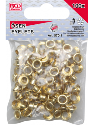 BGS 570-1 Ösen-Sortiment | 4,5 x 5,0 mm | 100 -tlg.