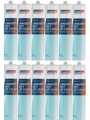 Eurolub Langzeitfett LZF 2 BLAU Fett Kartusche 12x 500 Gramm