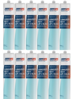 Eurolub Langzeitfett LZF 2 BLAU Fett Kartusche 12x 500 Gramm