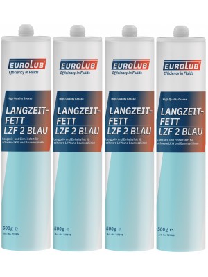 Eurolub Langzeitfett LZF 2 BLAU Fett Kartusche 4x 500 Gramm