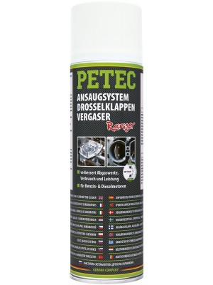 Petec Ansaugsystem-, Drosselklappen und Vergaserreiniger Spray 500 ML