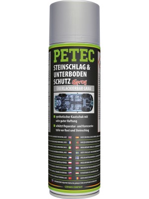 Petec Steinschlag-& Unterbodenschutz Kautschukbasis, Überlackierbar grau 500ml Spray