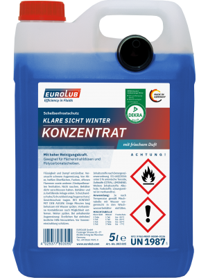 Eurolub Scheibenfrostschutz Klare Sicht Winter Konzentrat -60°C 5l