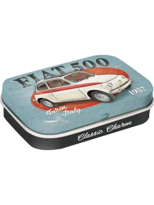 Fiat 500 - Blechdose gefüllt mit Pfefferminz