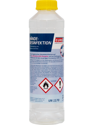 EUROLUB Händedesinfektion Desinfektionsmittel 1 Liter Flasche