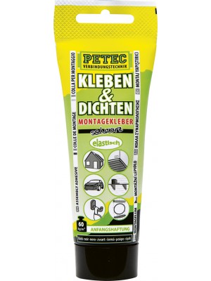 Petec Kleben & Dichten ecoline, 80 ml Schwarz