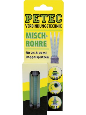 3 Stk. Petec Statikmischrohr für 24ml Doppelspritze, 50ml Doppelkartusche