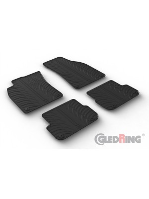 Original Gledring Passform Fußmatten Gummimatten 4 Tlg.+Fixing - AUDI A6 (4F) 2004-2010/AVANT