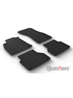 Original Gledring Passform Fußmatten Gummimatten 4 Tlg.+Fixing - Audi A6 06.2018->