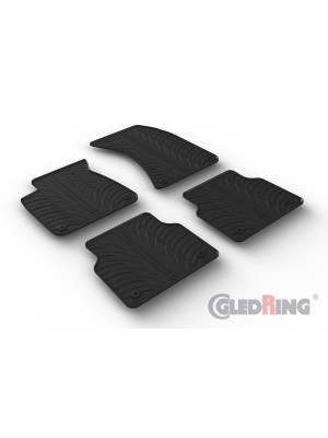 Original Gledring Passform Fußmatten Gummimatten 4 Tlg.+Fixing - AUDI A8 2009-2017 Sedan&Limousine (Automatik)