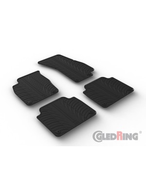 Original Gledring Passform Fußmatten Gummimatten 4 Tlg.+Fixing - AUDI A8 Sedan 11.2017-> (Automatik)