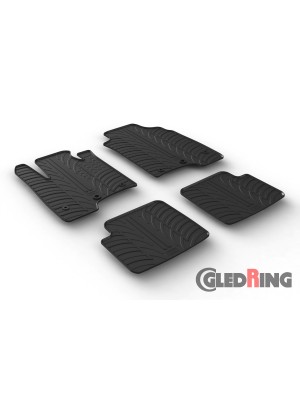 Original Gledring Passform Fußmatten Gummimatten 4 Tlg.+Fixing - Fiat Panda 2014->