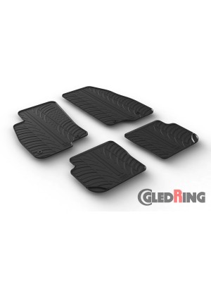 Original Gledring Passform Fußmatten Gummimatten 4 Tlg.+Fixing - Fiat Punto 2014->
