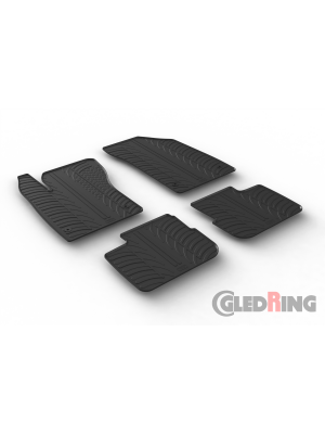 Original Gledring Passform Fußmatten Gummimatten 4 Tlg.+Fixing - Fiat Tipo 03.2016-> (Limousine)