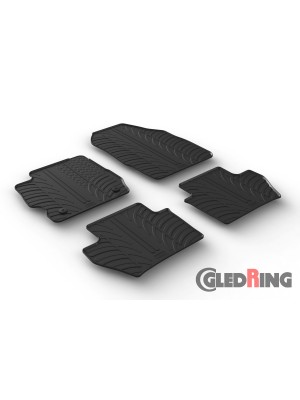 Original Gledring Passform Fußmatten Gummimatten 4 Tlg.+Fixing - Ford KA+ 09.2017->