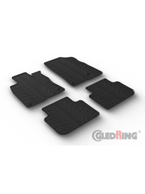 Original Gledring Passform Fußmatten Gummimatten 4 Tlg.+Fixing - HONDA Civic e HEV HB 06.2021-> (Automatik)
