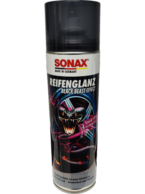 SONAX ReifenGlanz Special Edition 500 ml pflegt und schützt die Reifen bei regelmäßiger Anwendung vor Rissen, vorzeitiger Alterung und Ausbleichen | Art-Nr. 04344000