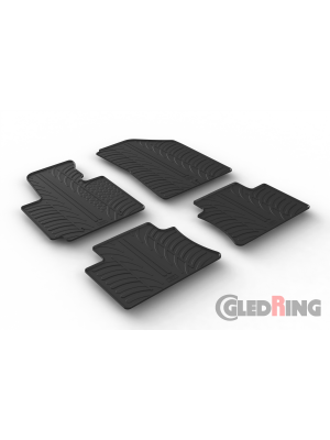 Original Gledring Passform Fußmatten Gummimatten 4 Tlg.+Fixing - Kia Soul 2014->