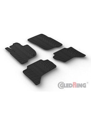 Original Gledring Passform Fußmatten Gummimatten 4 Tlg.+Fixing - Mitsubishi L200 2015-> FL2019->