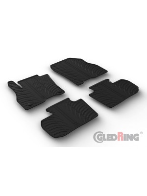 Original Gledring Passform Fußmatten Gummimatten 4 Tlg.+Fixing - Nissan Leat 2018-> Elektro
