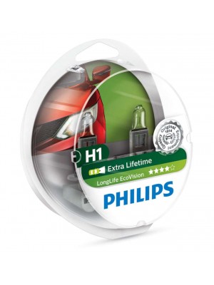 Philips H1 12V 55W P14,5s LongLife EcoVision 2st.